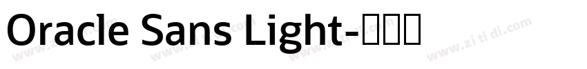 Oracle Sans Light字体转换